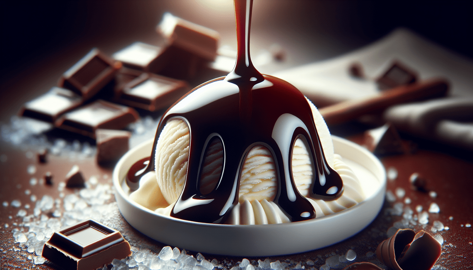 Delicious Desserts with Chocolate Syrup